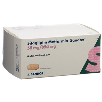 SITAGLIPTIN Metformin Sandoz 50/850mg 196 Stk