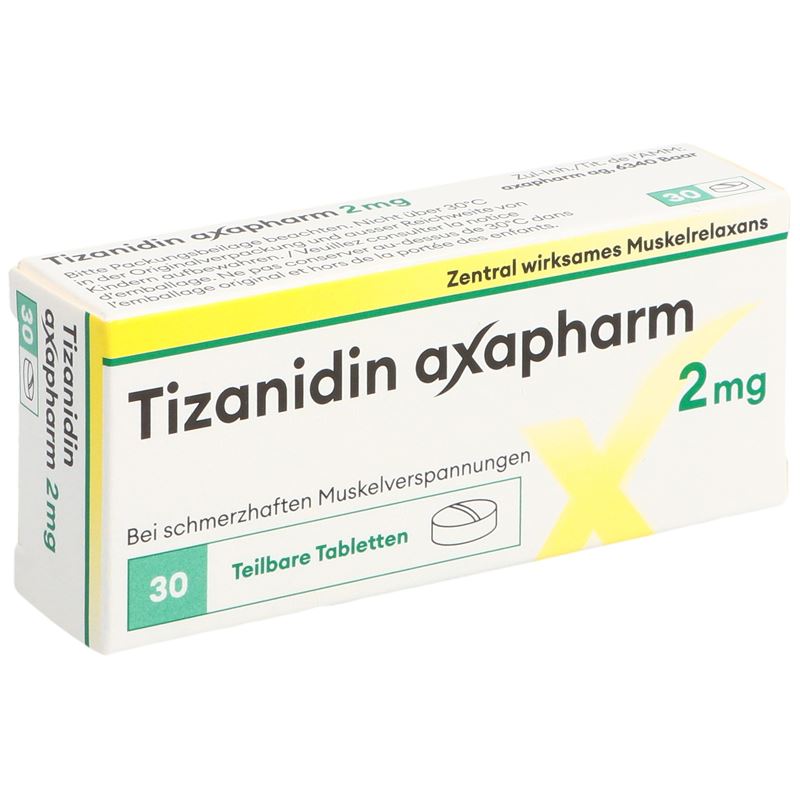 TIZANIDIN axapharm Tabl 2 mg 30 Stk