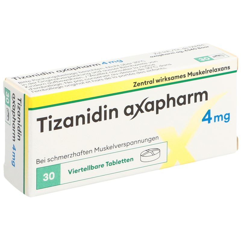 TIZANIDIN axapharm Tabl 4 mg 30 Stk