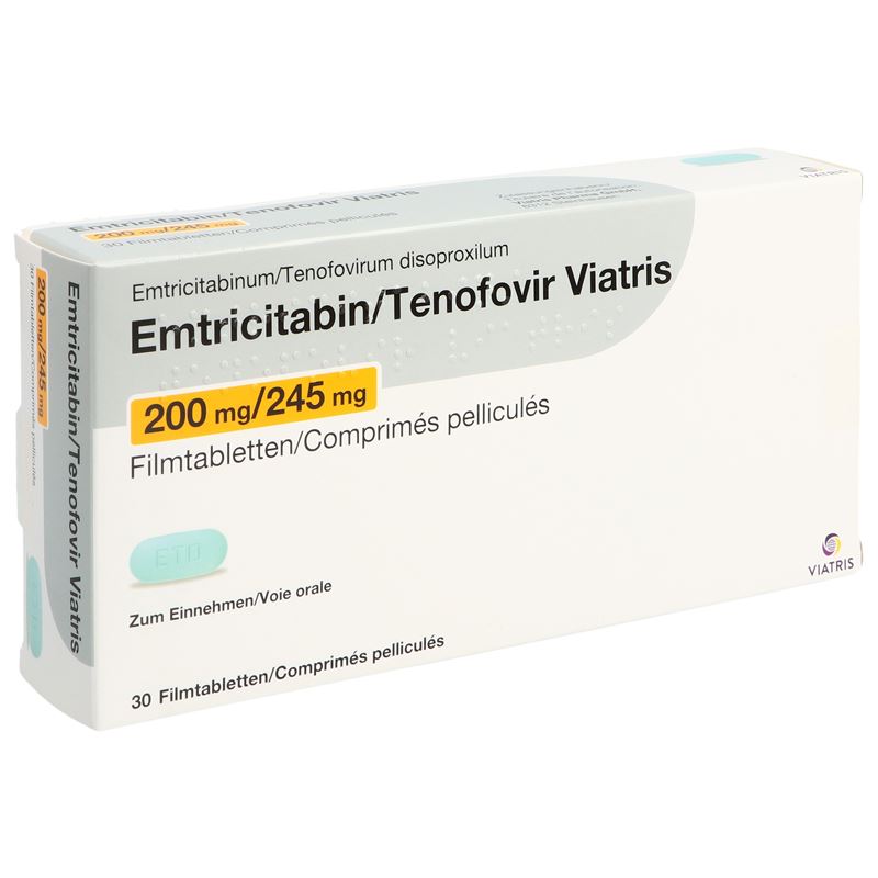 EMTRICITABIN TENOF Viatris Filmtabl 200/245 30 Stk