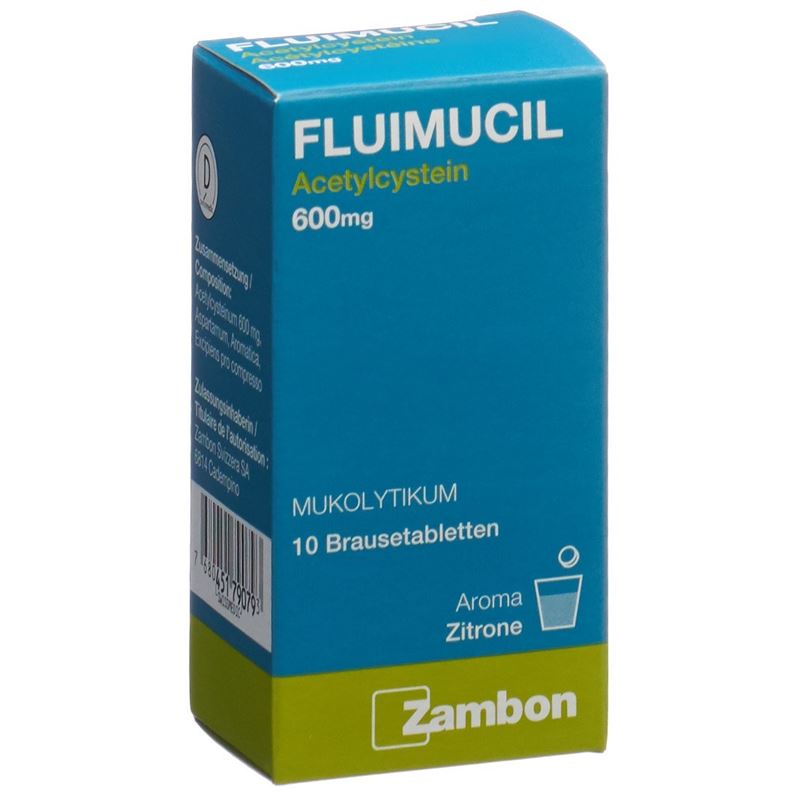 FLUIMUCIL Brausetabl 600 mg Erw citron 10 Stk