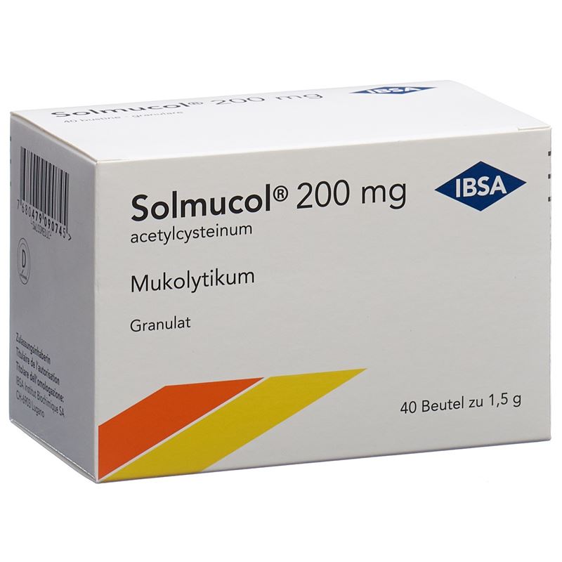 SOLMUCOL Gran 200 mg o Zucker 40 Btl 1.5 g