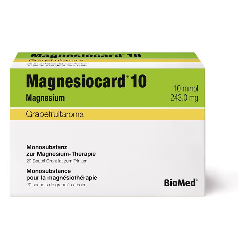 MAGNESIOCARD Gran 10 mmol Grapefruit Btl 20 Stk