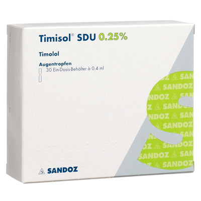 TIMISOL SDU Gtt Opht 0.25 % 30 Monodos 0.4 ml