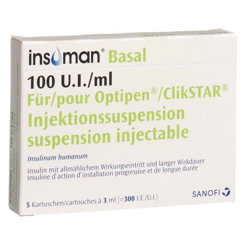 INSULIN Insuman Basal Inj Susp Optipen 5 x 3 ml