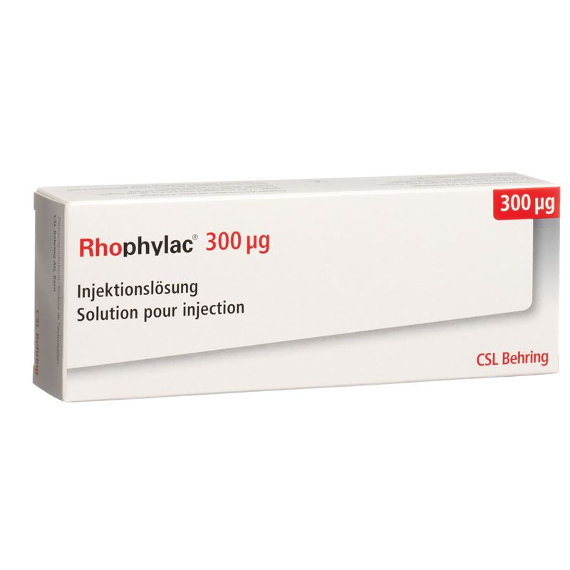 RHOPHYLAC Inj Lös 300 mcg/2ml Fertspr 2 ml