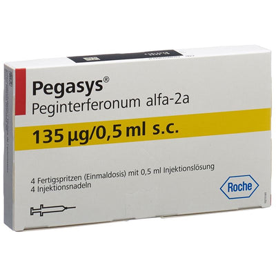 PEGASYS Inj Lös 135 mcg/0.5 ml Fertspr 4 x 0.5 ml