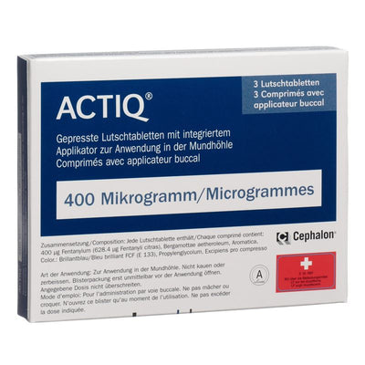 ACTIQ Buccaltabl 400 mcg mit Applikator 3 Stk