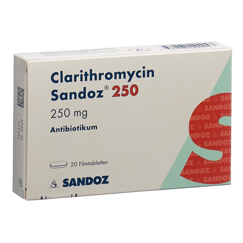 CLARITHROMYCIN Sandoz Filmtabl 250 mg 20 Stk