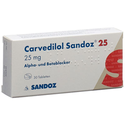 CARVEDILOL Sandoz Tabl 25 mg 30 Stk