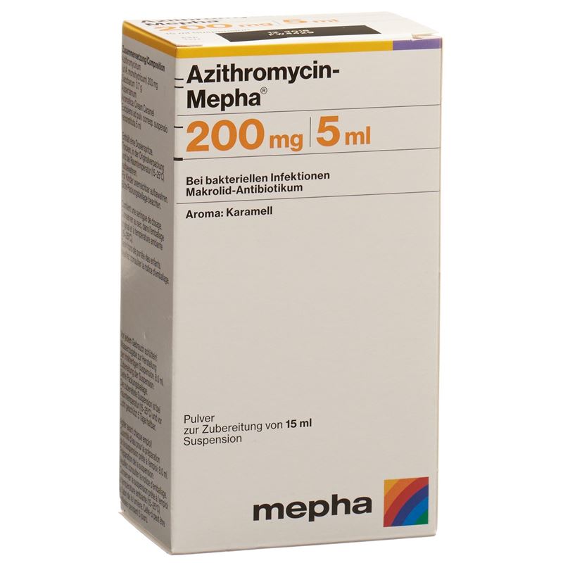 AZITHROMYCIN Mepha Plv 200 mg/5ml f Susp 15 ml