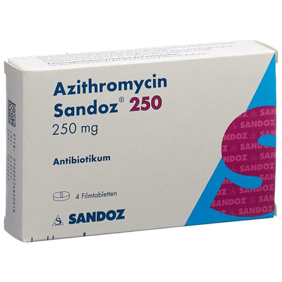 AZITHROMYCIN Sandoz Filmtabl 250 mg 4 Stk