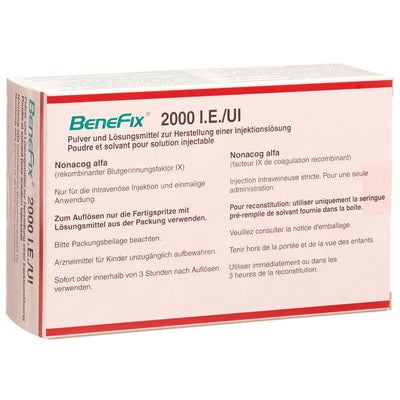 BENEFIX Trockensub 2000 IE c Solv Durchstf 5 ml