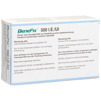 BENEFIX Trockensub 500 IE c Solv Durchstf 5 ml