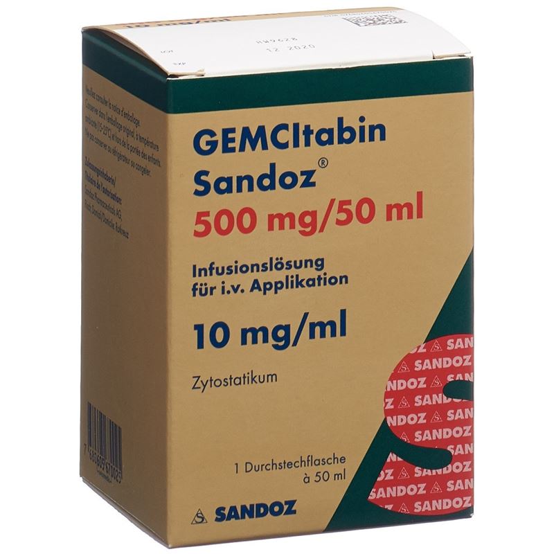 GEMCITABIN Sandoz Inf Lös 500 mg/50ml Durchstf