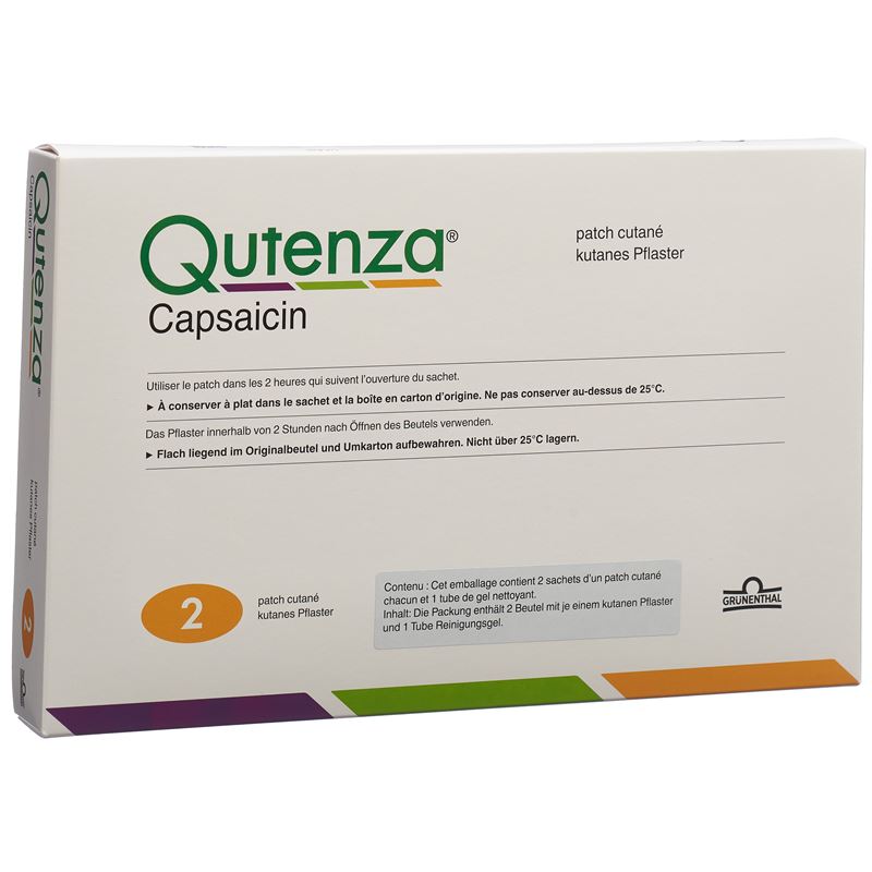 QUTENZA Pfl 8 % Capsaicin Btl 2 Stk