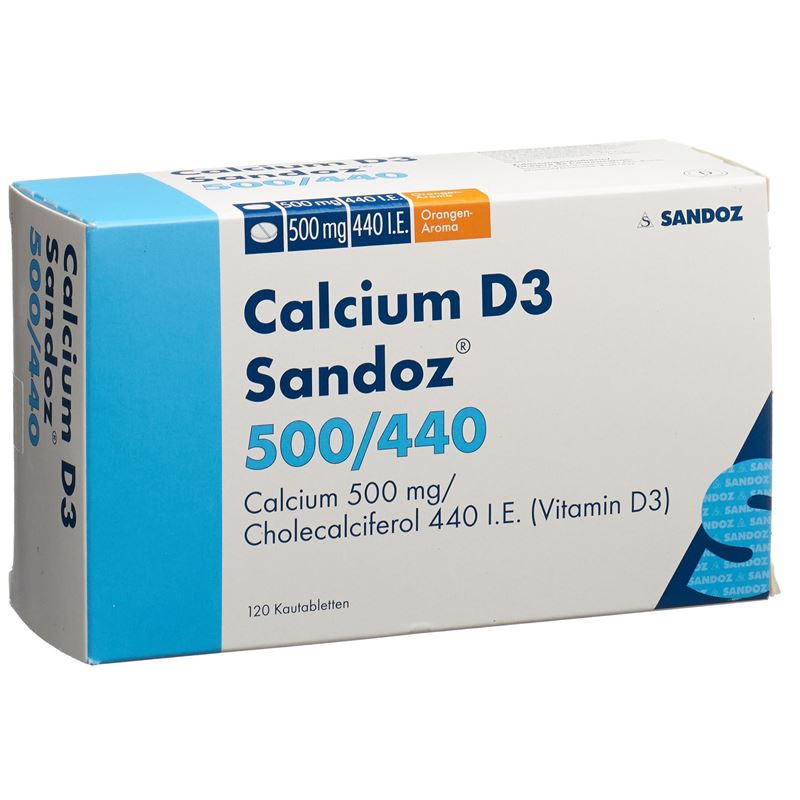 CALCIUM D3 Sandoz Kautabl 500/440 Orange 120 Stk