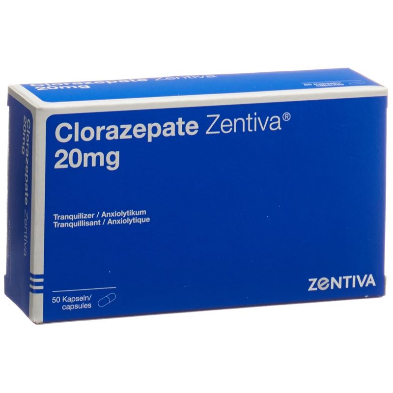 CLORAZEPATE Zentiva Kaps 20 mg 50 Stk