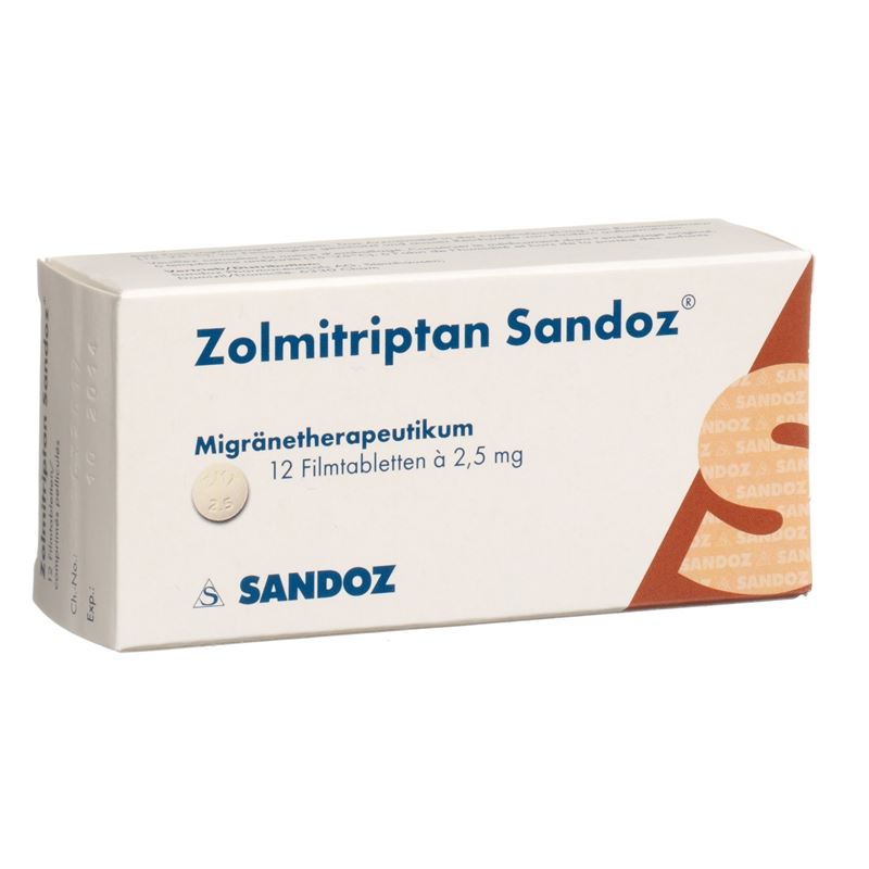 ZOLMITRIPTAN Sandoz Filmtabl 2.5 mg 12 Stk