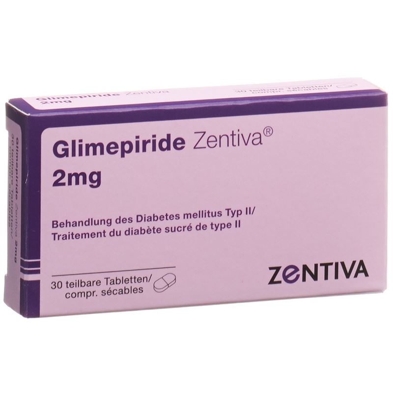 GLIMEPIRIDE Zentiva Tabl 2 mg 30 Stk