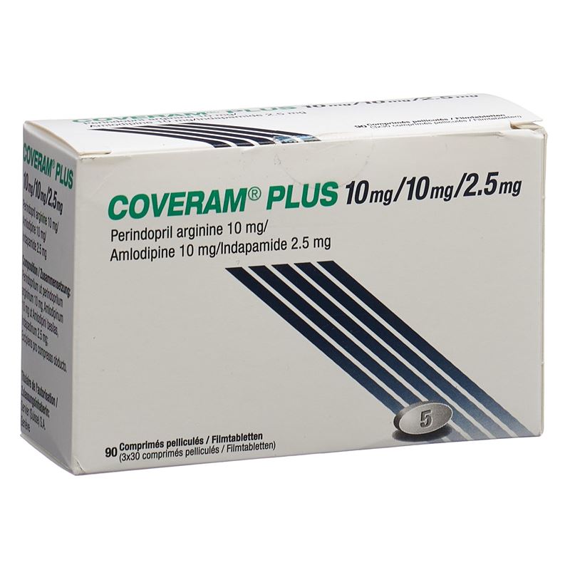 COVERAM plus Filmtabl 10/10/2.5mg Ds 90 Stk