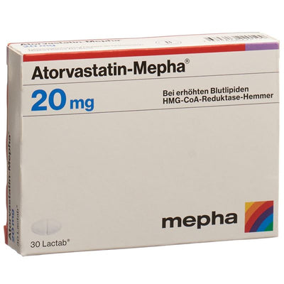 ATORVASTATIN Mepha Lactab 20 mg 30 Stk