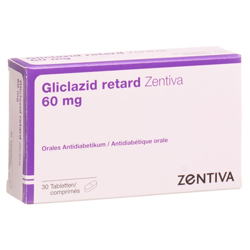 GLICLAZID retard Zentiva Ret Tabl 60 mg 30 Stk