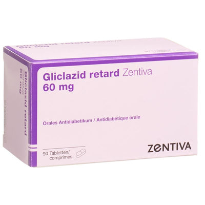 GLICLAZID retard Zentiva Ret Tabl 60 mg 90 Stk