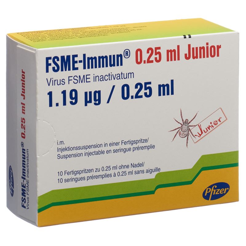 FSME-IMMUN Junior Inj Susp o Na 10 Fertspr 0.25 ml