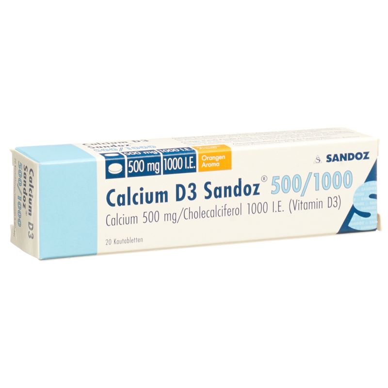 CALCIUM D3 Sandoz Kautabl 500/1000 20 Stk