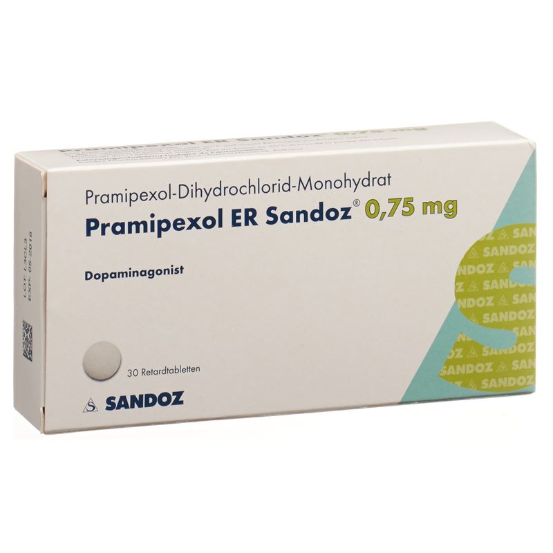 PRAMIPEXOL ER Sandoz Ret Tabl 0.75 mg 30 Stk