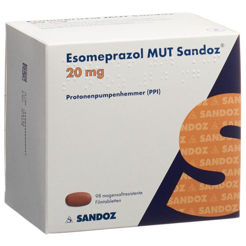 ESOMEPRAZOL MUT Sandoz Filmtabl 20 mg 98 Stk