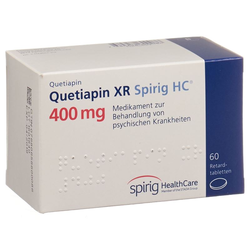 QUETIAPIN XR Spirig HC Ret Tabl 400 mg 60 Stk