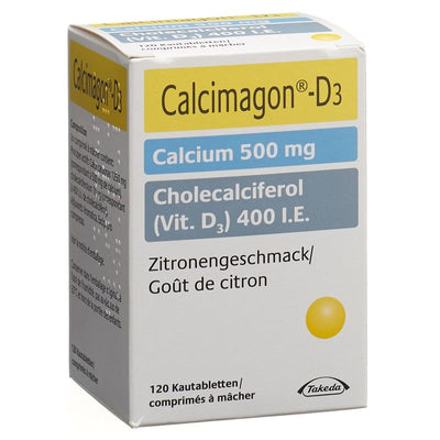 CALCIMAGON D3 Kautabl 500/400 Zitrone 120 Stk