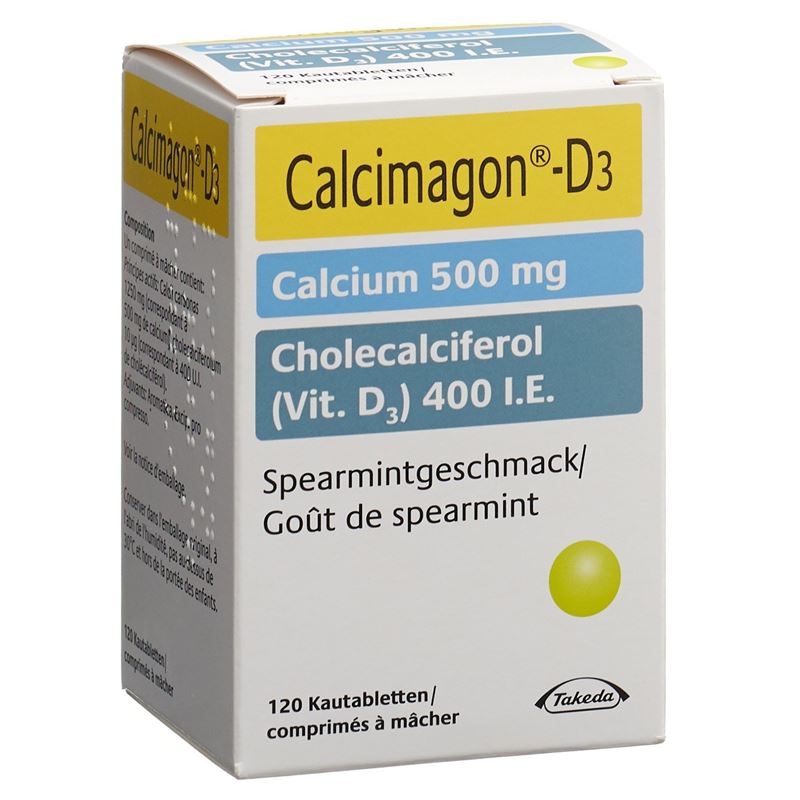 CALCIMAGON D3 Kautabl 500/400 Spearmint 120 Stk