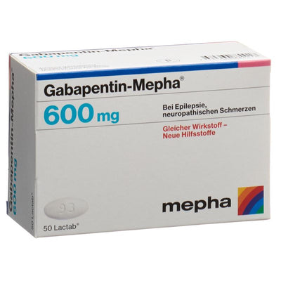 GABAPENTIN Mepha Lactab 600 mg 50 Stk