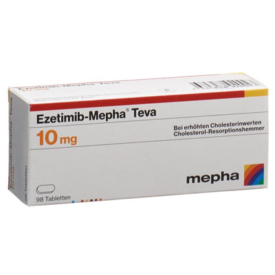 EZETIMIB Mepha Teva Tabl 10 mg 98 Stk