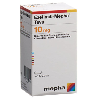 EZETIMIB Mepha Teva Tabl 10 mg Ds 100 Stk