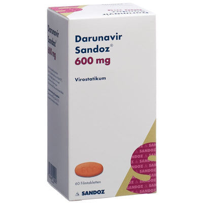 DARUNAVIR Sandoz Filmtabl 600 mg Ds 60 Stk