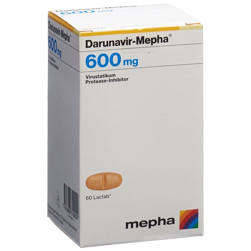 DARUNAVIR Mepha Filmtabl 600 mg Ds 60 Stk