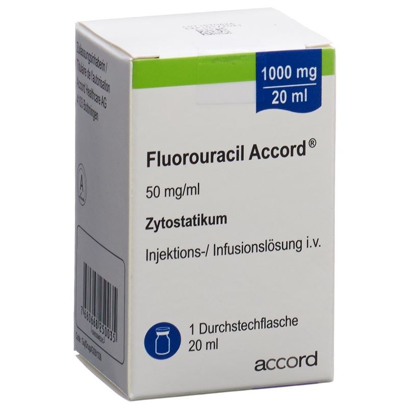 FLUOROURACIL Accord Inj Lös 1000 mg/20ml 20 ml