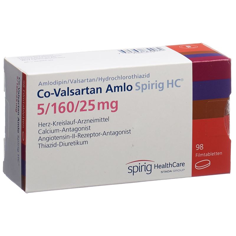 CO-VALSARTAN Amlo Spirig HC 5/160/25 98 Stk