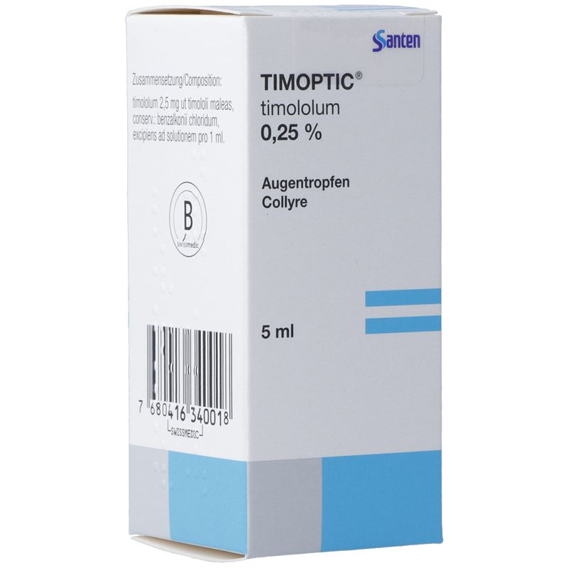 TIMOPTIC Gtt Opht 0.25 % Fl 5 ml