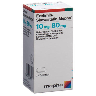 EZETIMIB-SIMVASTATIN Mepha Tabl 10/80 mg Ds 28 Stk