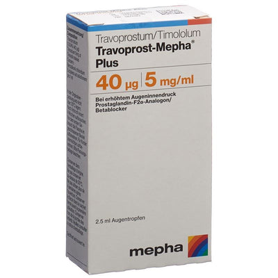 TRAVOPROST Mepha Plus 0.04mg/5mg Fl 2.5 ml