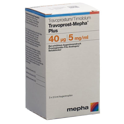 TRAVOPROST Mepha Plus 0.04mg/5mg 3 Fl 2.5 ml