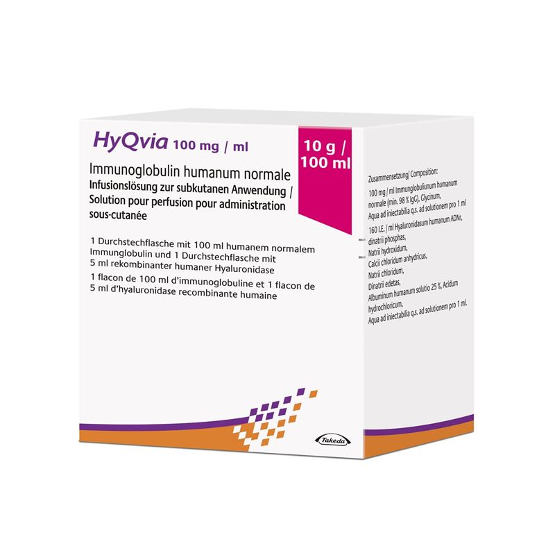 HYQVIA Inf Lös 10 g/100ml Dual Flaschen 100 ml