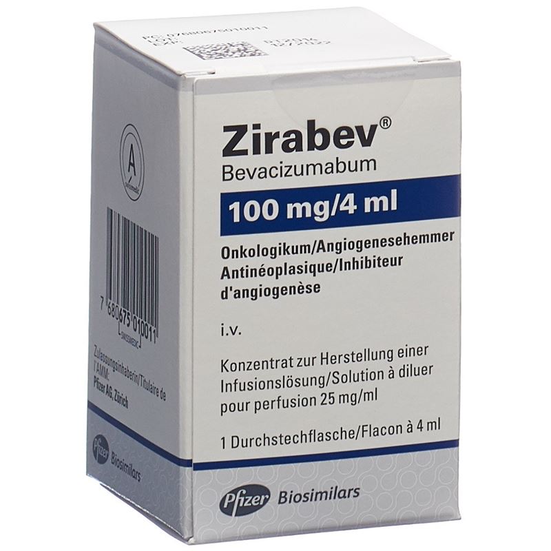 ZIRABEV Inf Konz 100 mg/4ml Vial 4 ml