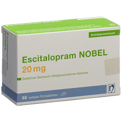 ESCITALOPRAM NOBEL Filmtabl 20 mg 98 Stk