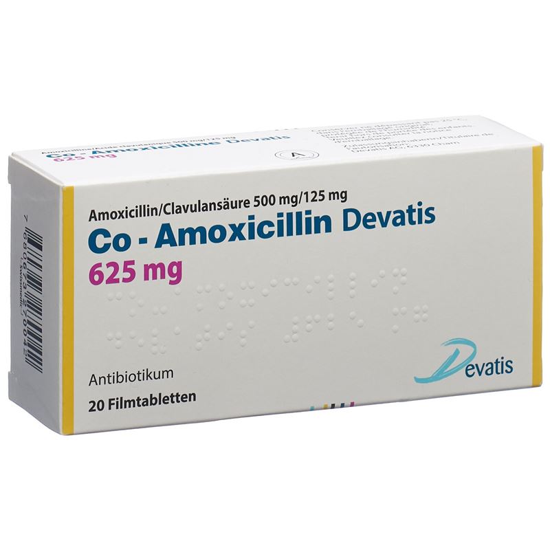 CO-AMOXICILLIN Devatis Filmtabl 625 mg 20 Stk